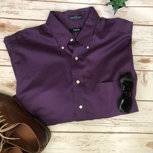 Izod dark purple button down